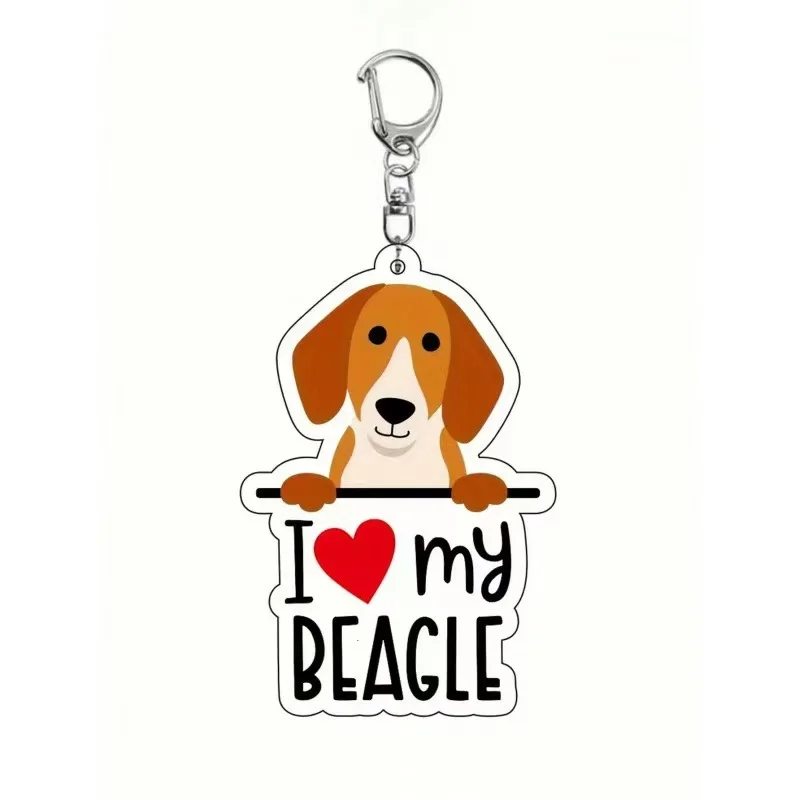 Beagle Love Keychain