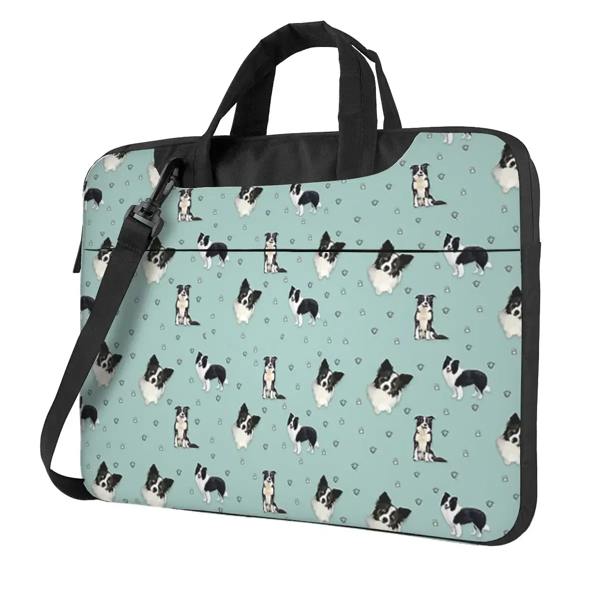 Border Collie Pattern Laptop Bag