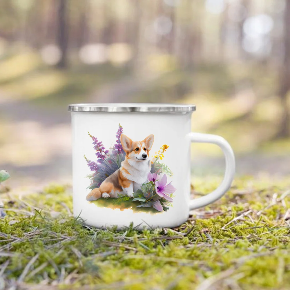 Corgi Floral Mug