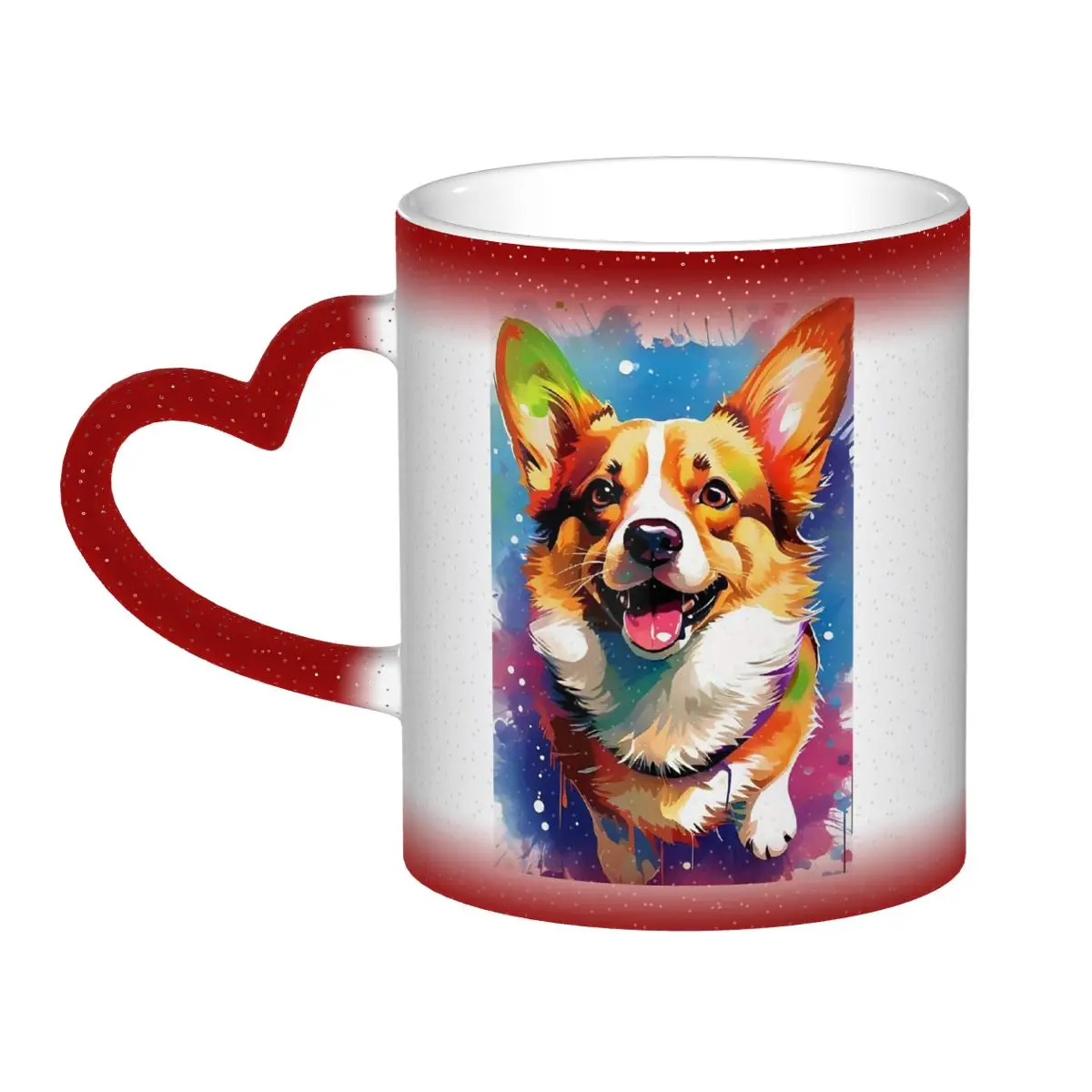 Corgi Heart Handle Mug