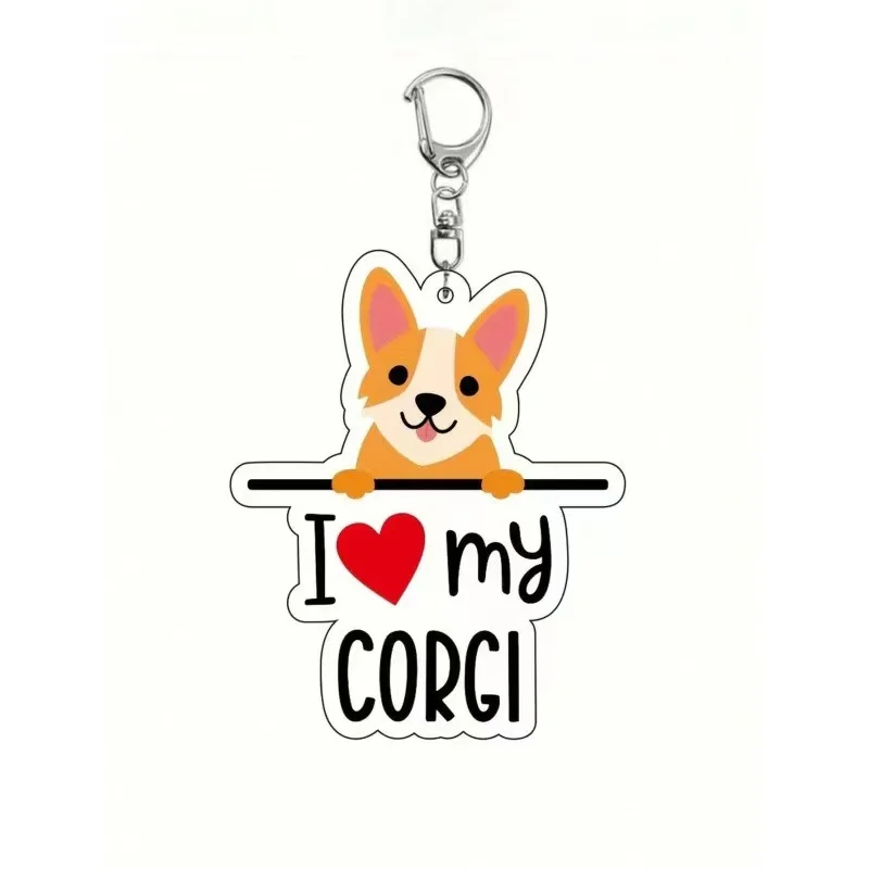 Corgi Love Keychain