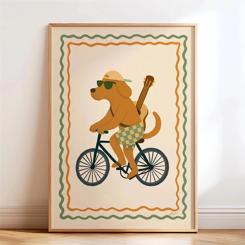 Cycling Dog Print