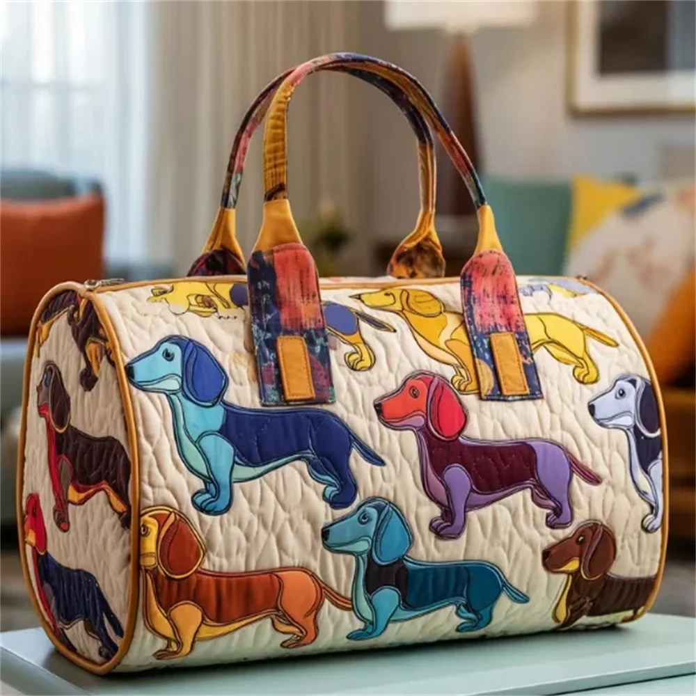 Dachshund Colorful Parade Duffle Bag