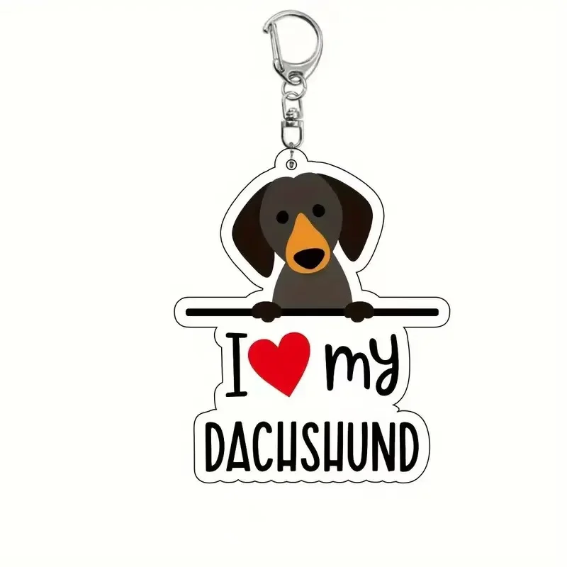Dachshund Love Keychain