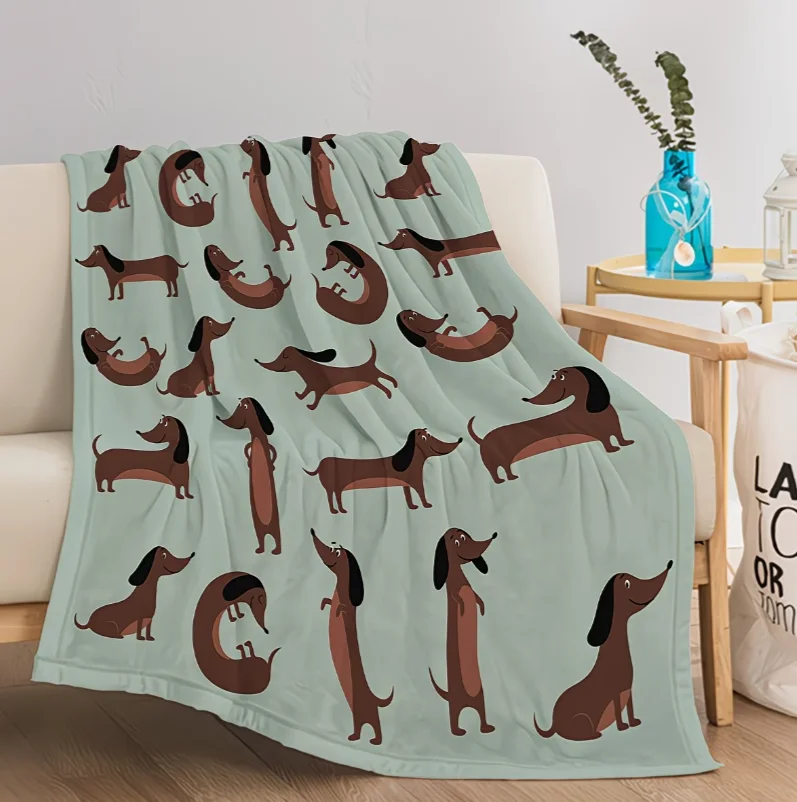 Dachshund Sage Throw Blanket