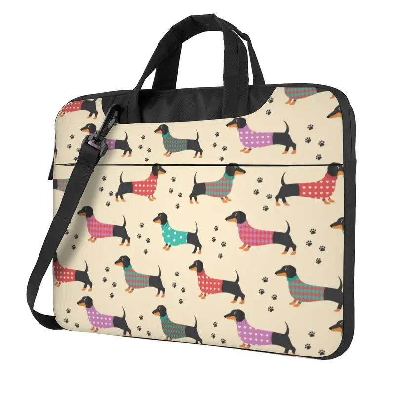 Dachshund Sweater Pattern Laptop Bag