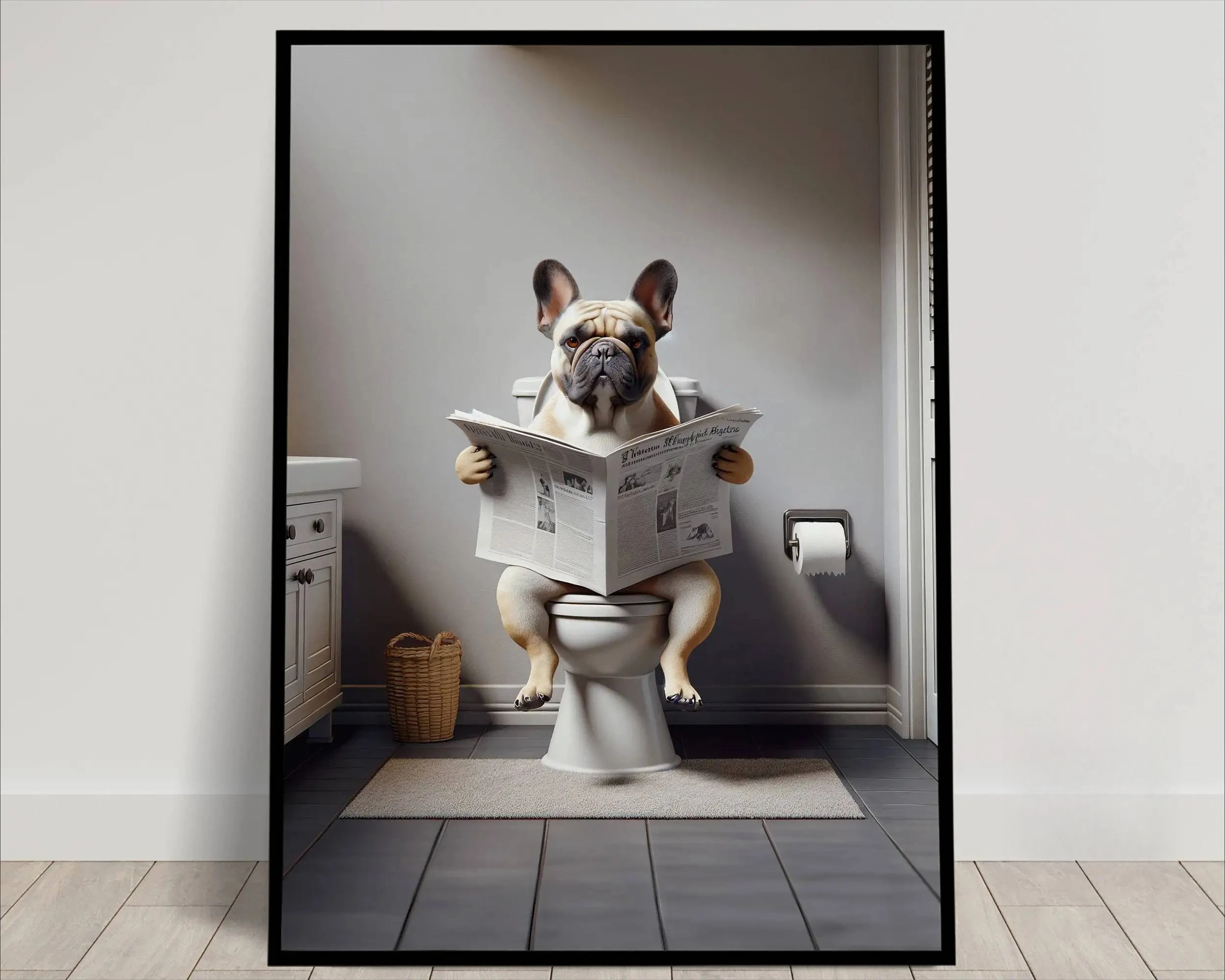 French Bulldog Bathroom Print