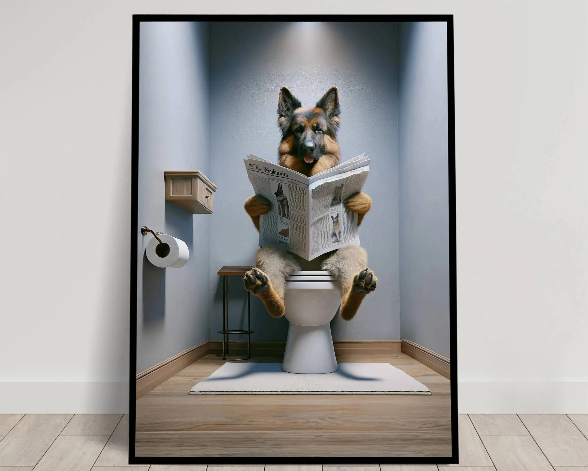 German Shepherd Bathroom Print
