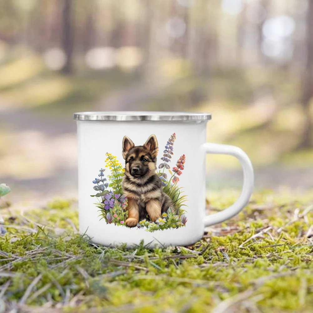 German Shepherd Floral Mug
