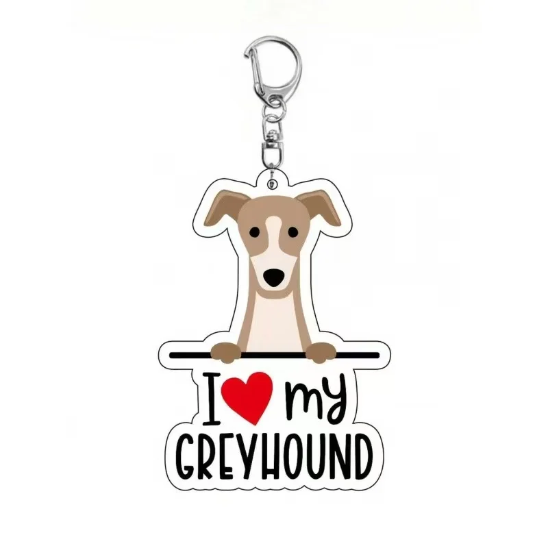 Greyhound Love Keychain