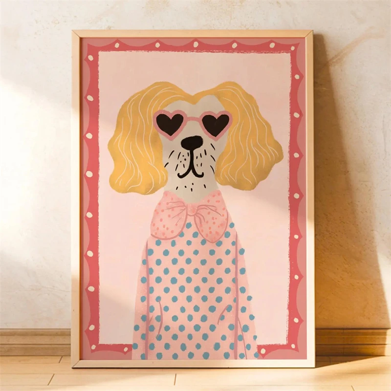 Heart Sunglasses Dog Print