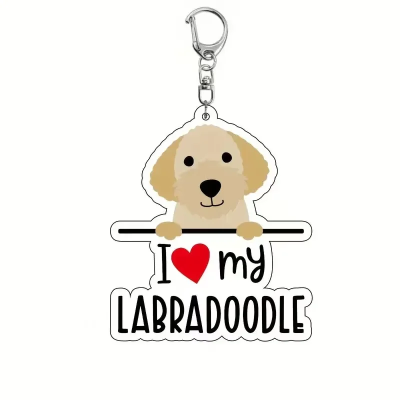 Labradoodle Love Keychain