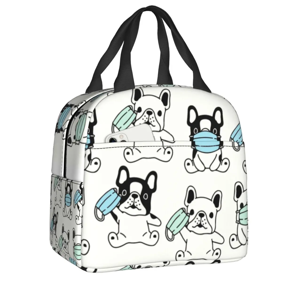 Masked Frenchies Lunch Bag