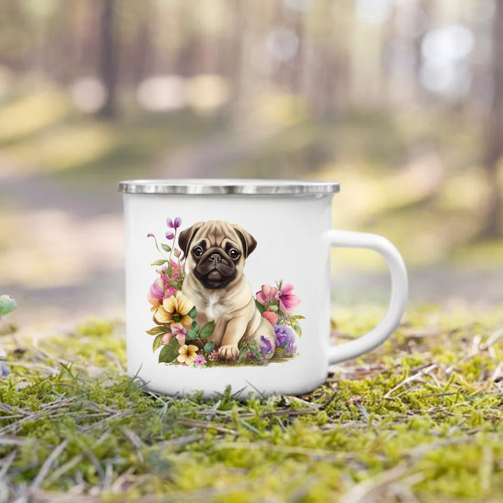 Pug Floral Mug