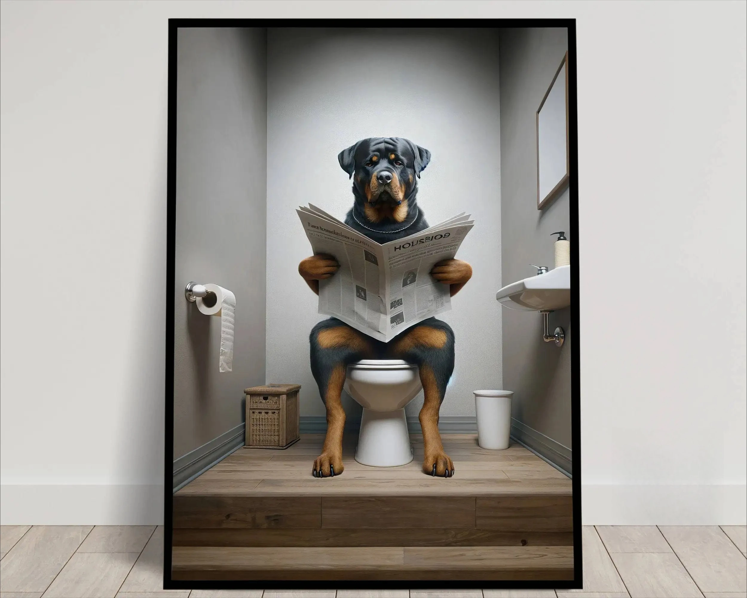 Rottweiler Bathroom Print
