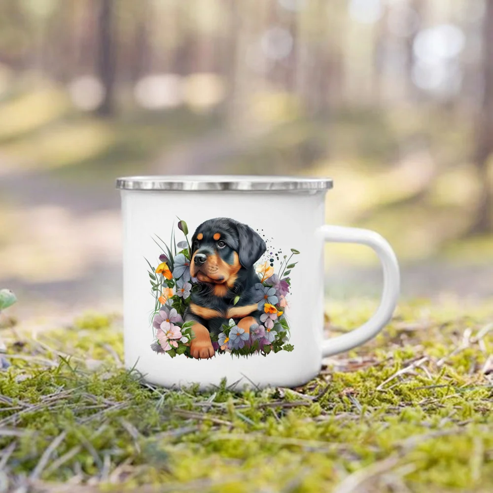 Rottweiler Floral Mug