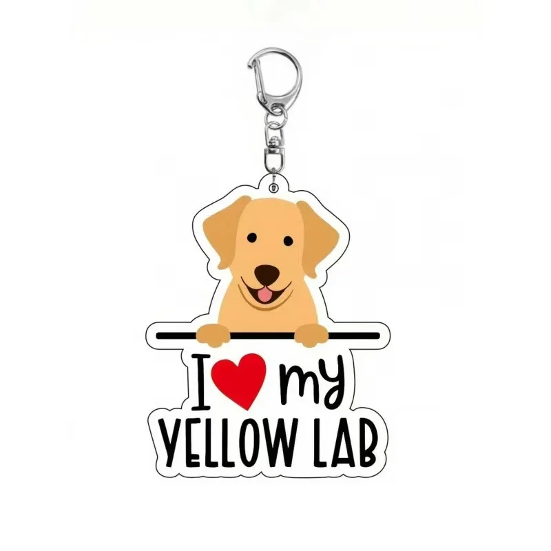 Yellow Labrador Love Keychain